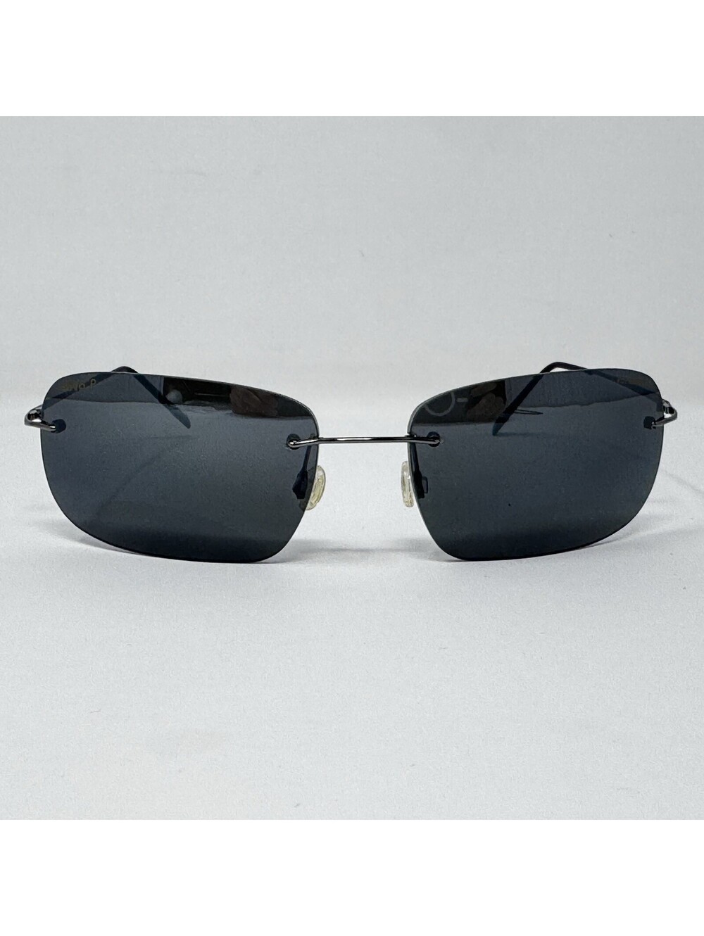 Revo 3036 080/9V Polarized Rimless Sunglasses Gunmetal Gray 60-17 Italy